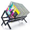 Black File Organizer Iron Storag Book Rack