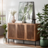 Brown Coffee Bar Sideboard Cabinet with Storage