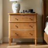 Vandyke Traditional Nightstand with Solid Wood Legs