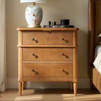 Vandyke Traditional Nightstand with Solid Wood Legs