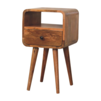 W Solid Wood Nightstand
