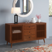 Drawer Sideboard with Slatted Doors