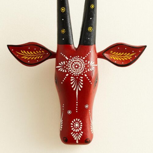Wooden Nandi Cow Head Wall Art