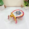 Handcrafted Emboss Painted Wooden Elephant Stool