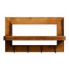Rustic Wooden Key Holder with Shelf
