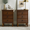 Lafever Mid-Century Modern 3-Drawer Solid Wood Nightstands