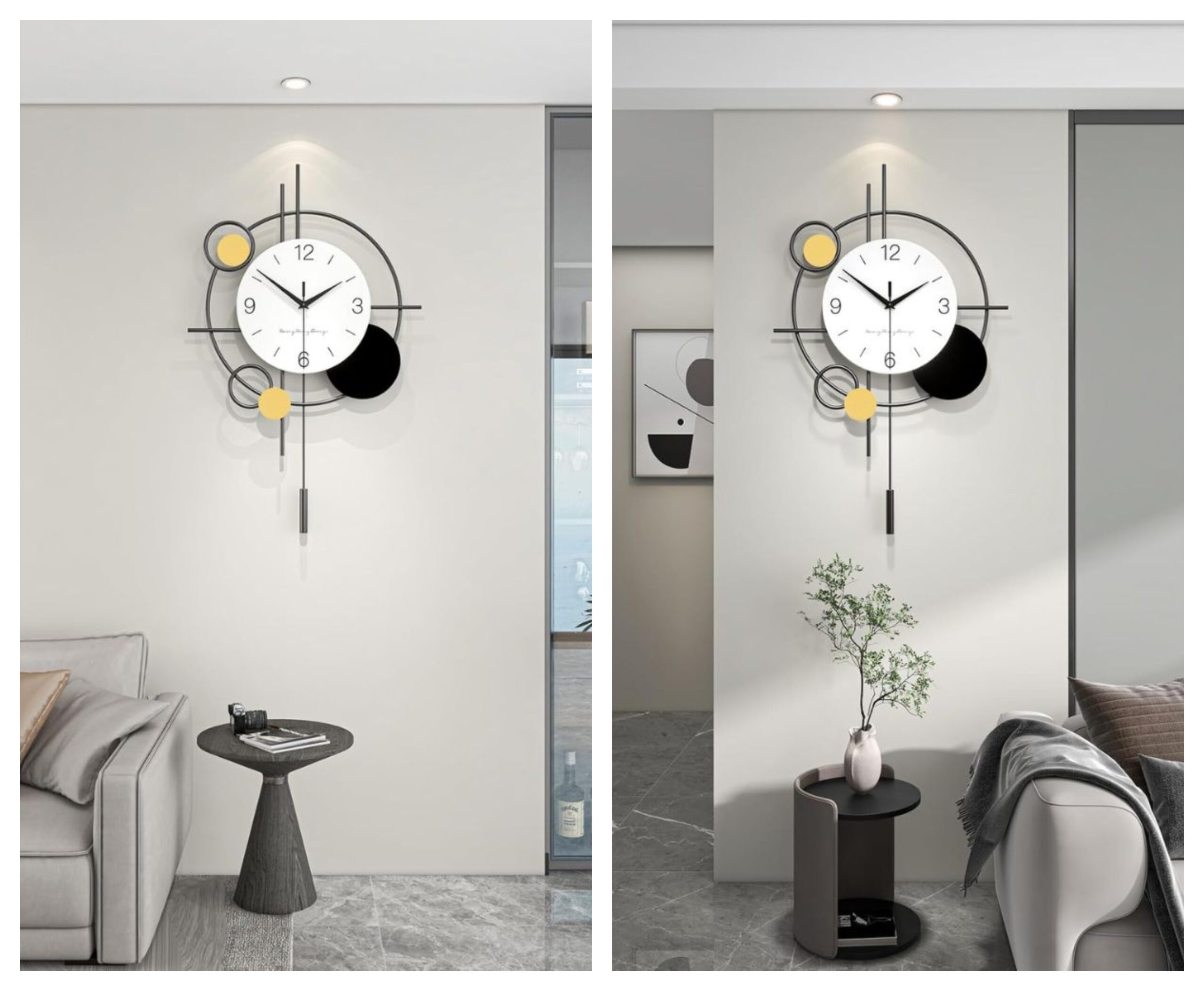 Big Modern Iron Wall Clock