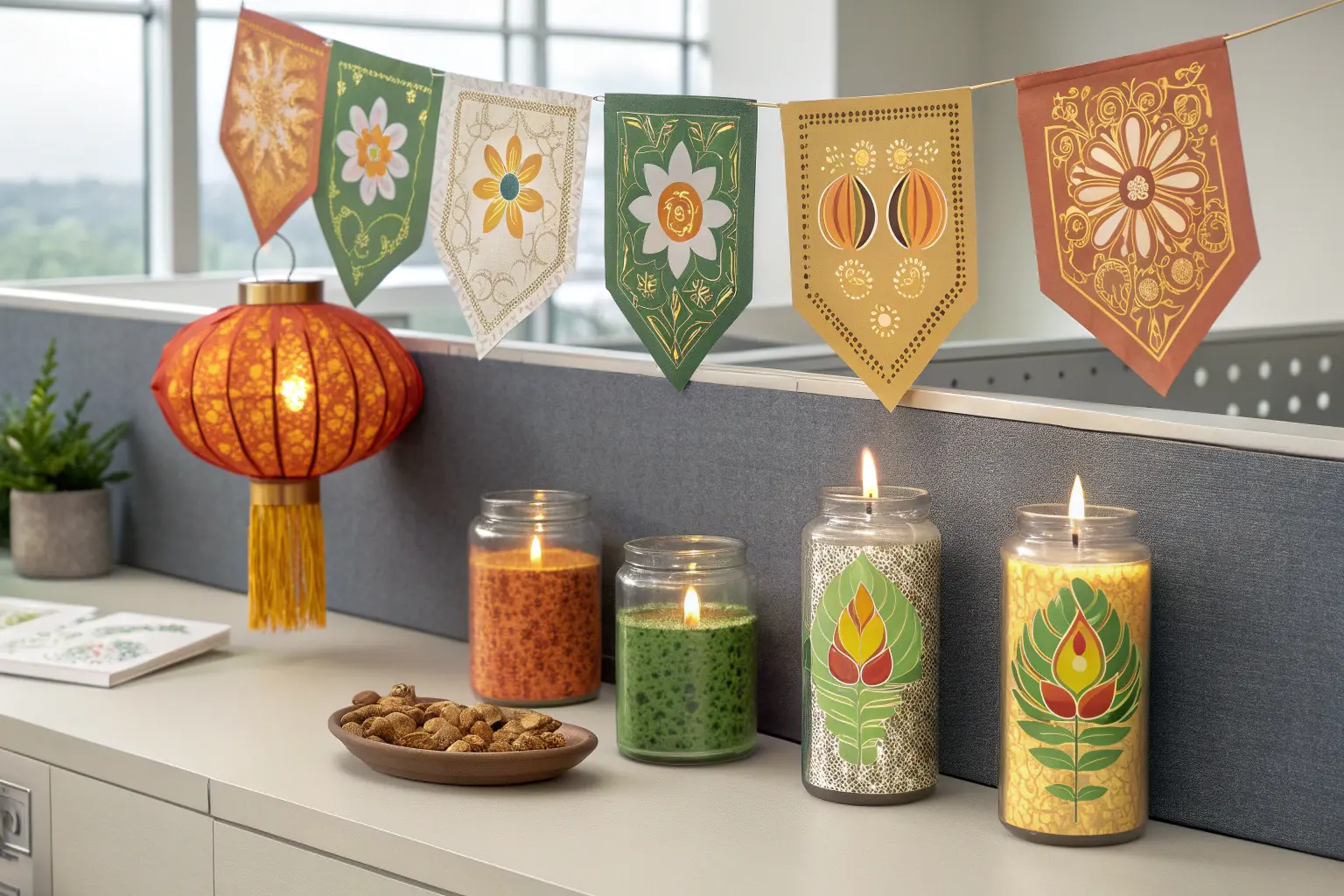 Eco-Friendly Wall Diwali Decoration Ideas for Office