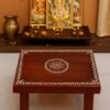 Handcrafted Wooden Chowki Table for Pooja