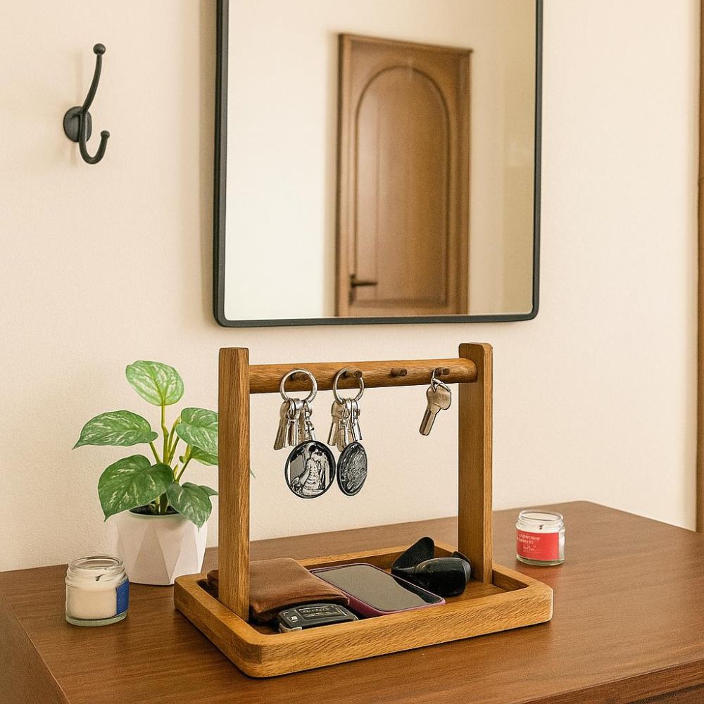 Large Vertical Metal Leaf Wall Clock