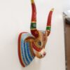 Handpainted Wooden Multicolor Big Cow Head