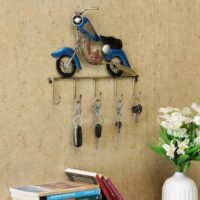 Antique Bullet Bike Wall Mounted Metal Key Holder