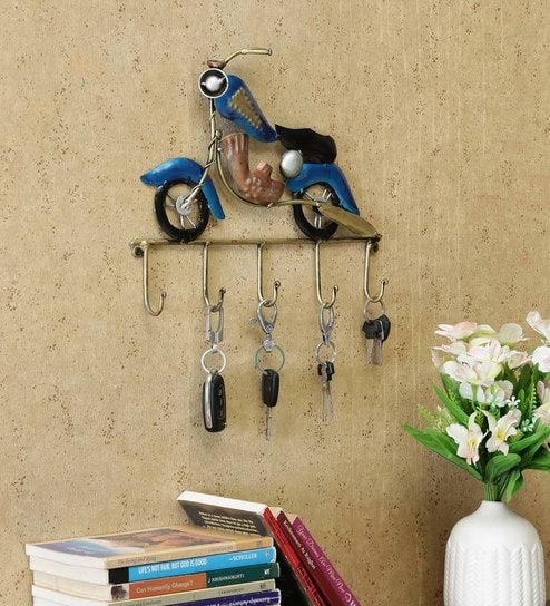 Antique Bullet Bike Wall Mounted Metal Key Holder