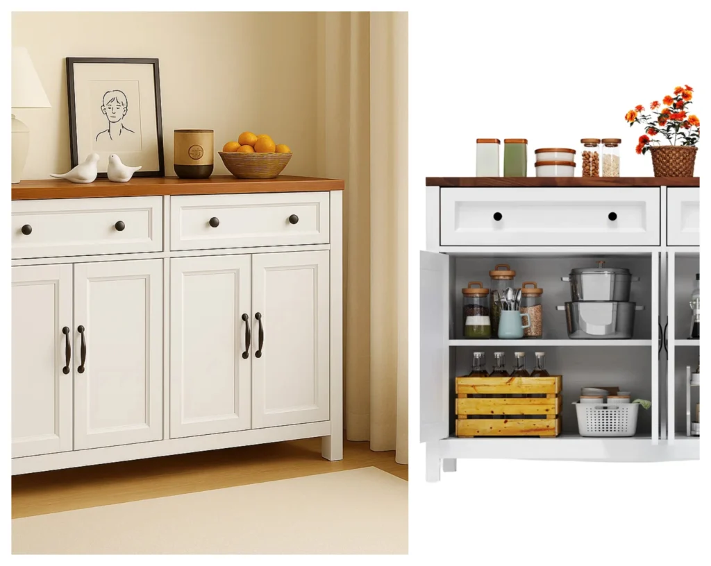 Sideboard With 3 Drawers And 4 Doors