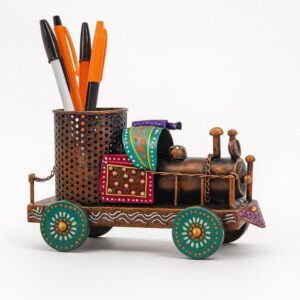 Framing Hub Decorative Iron Train Engine Desk Organizer